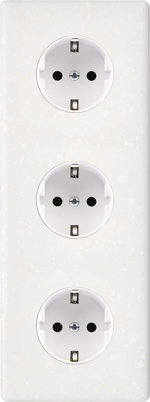 MODELEC - Façade Hitera Terrazzo Blanc Triple Verticale PCK Pck Pck