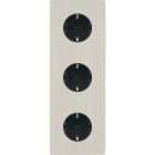 MODELEC - Façade "M" Nickel Brosse Triple Vertical 2 Prises Schuko 1 Prise Schuko magnétiq