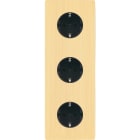 MODELEC - Façade "M" Laiton Brosse Triple Vertical 2 Prises Schuko 1 Prise Schuko magnétiq
