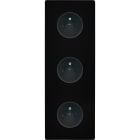 MODELEC - Façade "M" Noir Mat Triple Verticale R1 R1 R1 magnétique