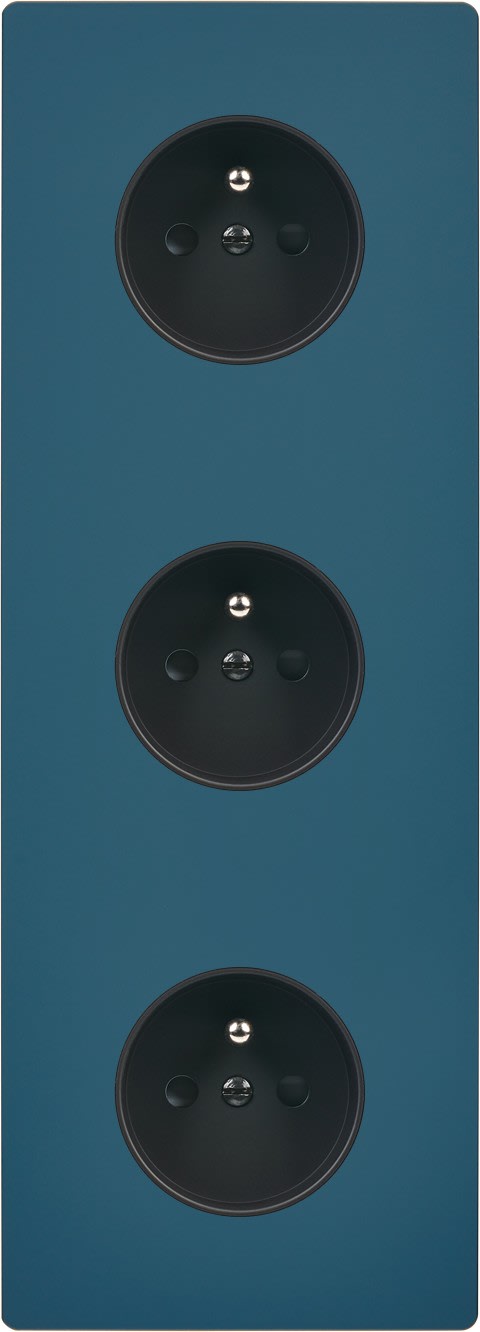 MODELEC - Façade "M" Gris Mat Triple Verticale R1 R1 R1 magnétique