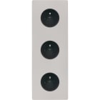 MODELEC - Façade "M" Nickel Sable Triple Verticale R1 R1 R1 magnétique