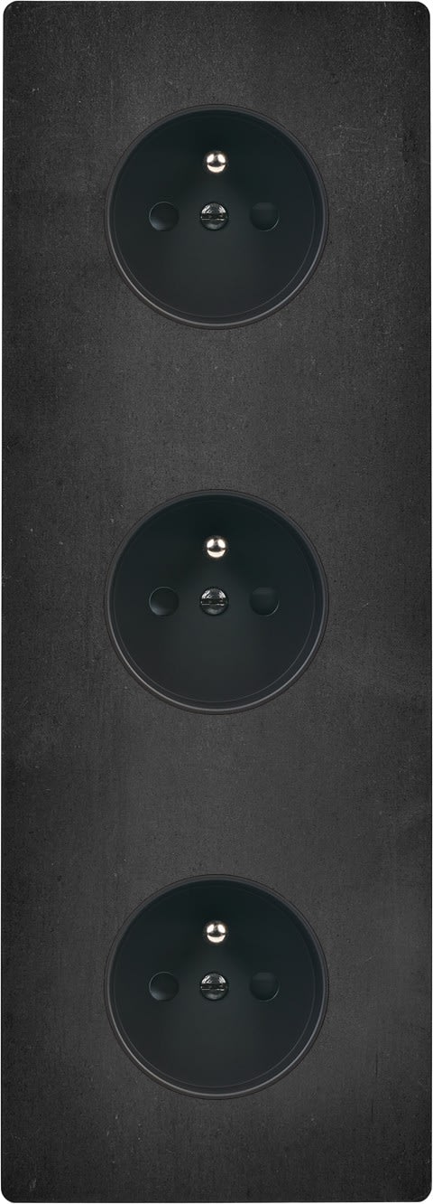 MODELEC - Façade "M" Acier Verni Triple Verticale R1 R1 R1 magnétique