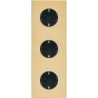 MODELEC - Façade "M" Laiton Miroir Triple Vertical 2 Prises Schuko 1 Prise Schuko magnétiq