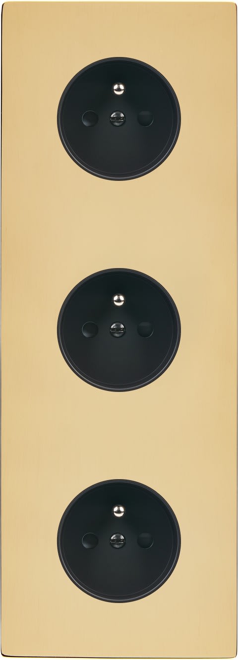 MODELEC - Façade "M" Laiton Miroir Triple Verticale R1 R1 R1 magnétique