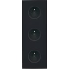 MODELEC - Façade Désir Noir Mat Triple Verticale PC Pc Pc