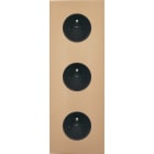 MODELEC - Façade Désir Doré Mat Triple Verticale PC Pc Pc