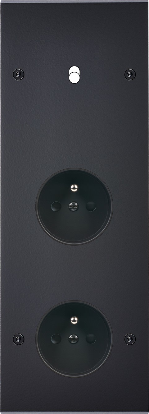 MODELEC - Façade Confidence Laiton Noir Mat Triple Verticale B1 PC Pc à Vis