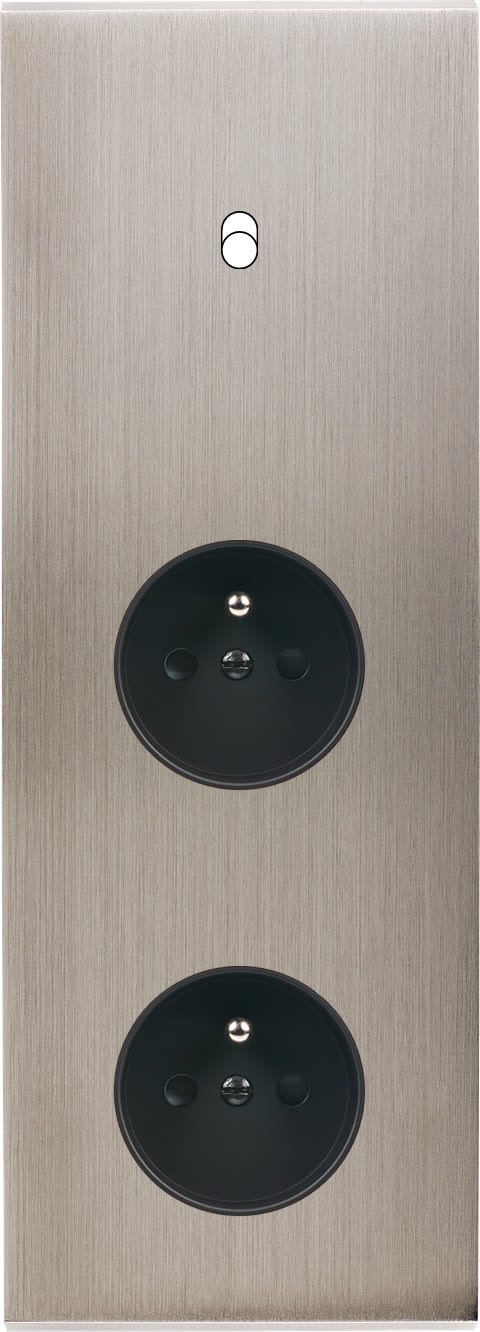 MODELEC - Façade Confidence Laiton Nickel Satine Triple Verticale B1 PC Pc