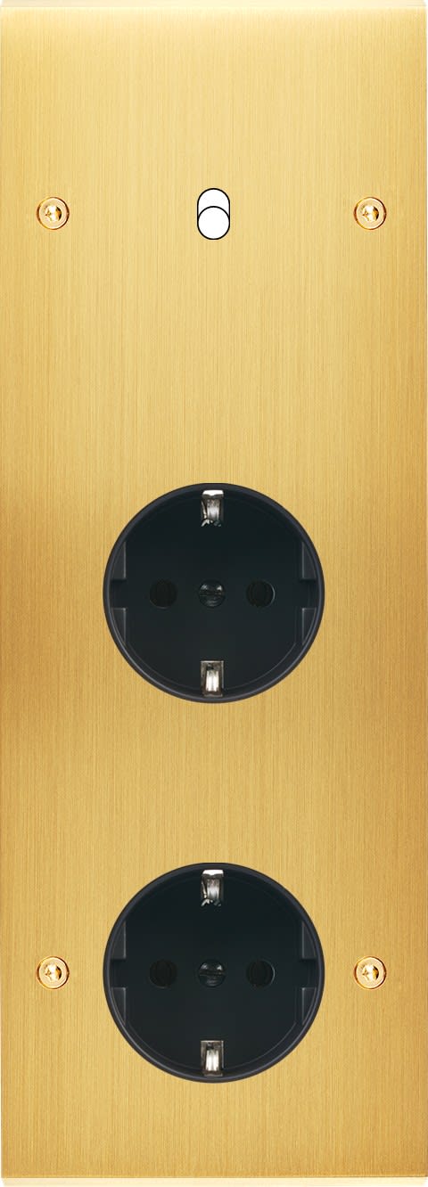 MODELEC - Façade Confidence Laiton Satine Triple Verticale B1 PCK Pck V