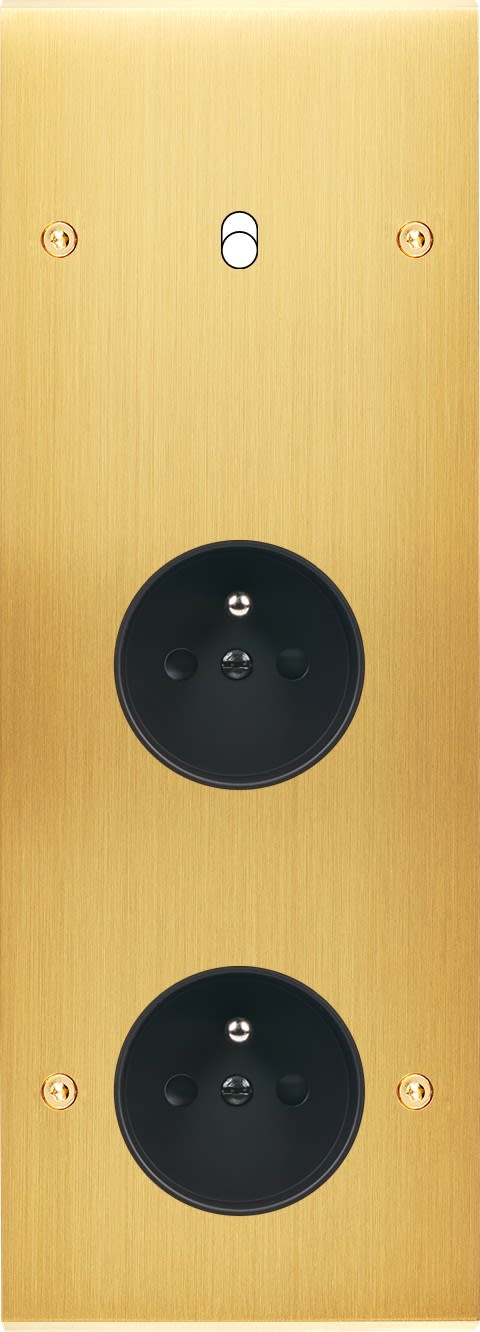 MODELEC - Façade Confidence Laiton Satine Triple Verticale B1 PC Pc à Vis