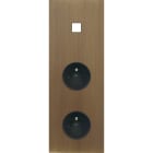 MODELEC - Façade Empreintes PLAN Vieux Bronze Triple Verticale 1 bouton 2 PC M