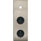 MODELEC - Façade Empreintes ANGLE Nickel Satiné Triple Verticale 1 bouton 2 PC M