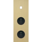 MODELEC - Façade Empreintes PLAN Laiton Satiné Triple Verticale 1 bouton 2 PC M