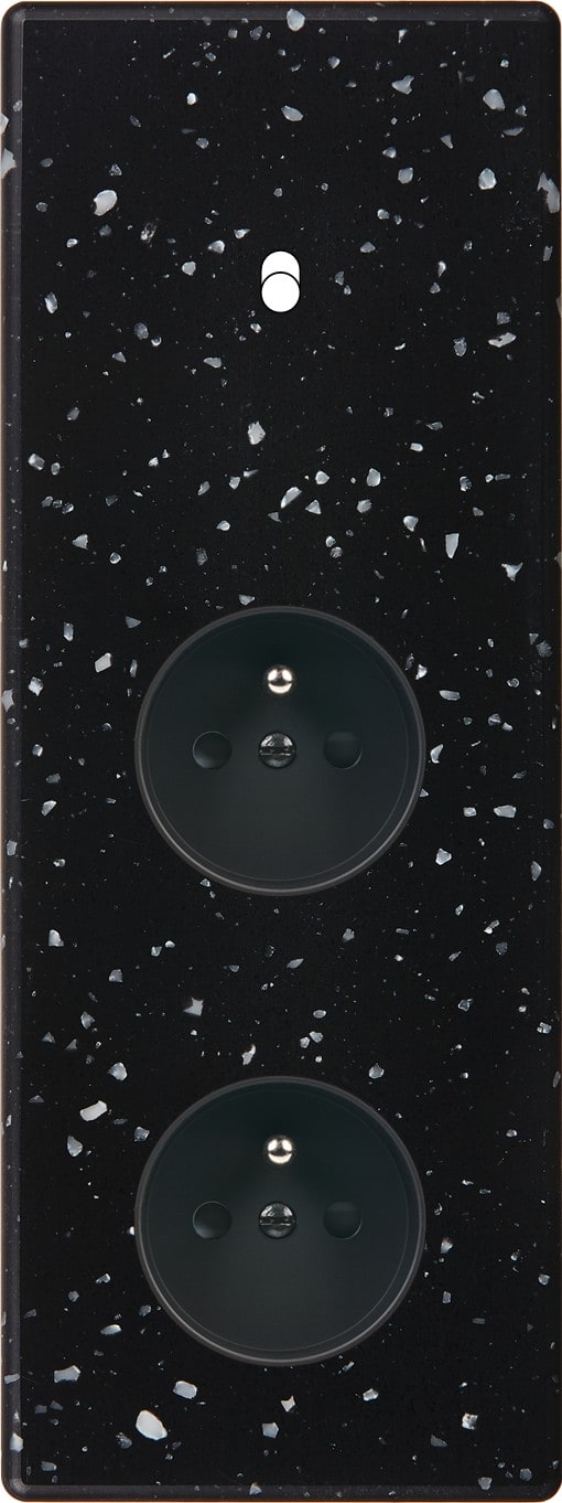 MODELEC - Façade Hitera Terrazzo Noir Triple Verticale B1 PC Pc