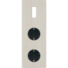 MODELEC - Façade M Nickel Bro Triple Verti 1 Bouton 1 Prise Schuko 1 Prise Schuko magnétiq