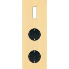 MODELEC - Façade M Laiton Bros Tripl Verti 1 Bouton 1 Prise Schuko 1 Prise Schuko magnétiq