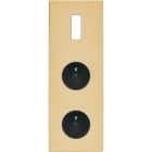 MODELEC - Façade "M" Laiton Miroir Triple Verticale 1 Bouton 1 Prise 1 Prise magnétique