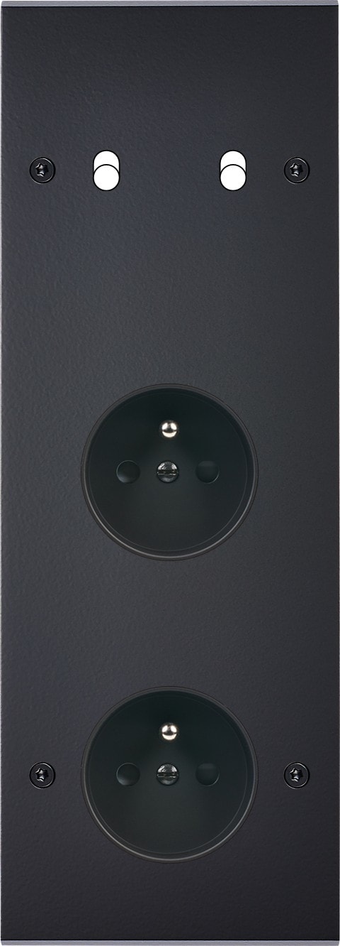 MODELEC - Façade Confidence Laiton Noir Mat Triple Verticale B2 PC Pc à Vis
