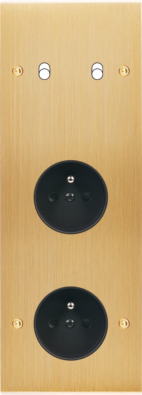 MODELEC - Façade Confidence Laiton Brosse Triple Verticale B2 PC Pc à Vis