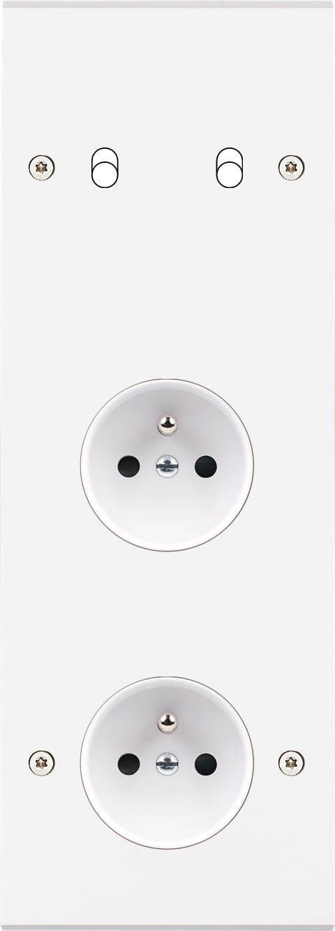MODELEC - Façade Confidence Laiton Blanc Mat Triple Verticale B2 PC Pc à Vis