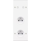 MODELEC - Façade Confidence Laiton Blanc Mat Triple Verticale B2 PC Pc à Vis