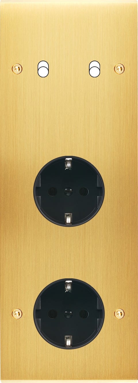 MODELEC - Façade Confidence Laiton Satine Triple Verticale B2 PCK Pck V