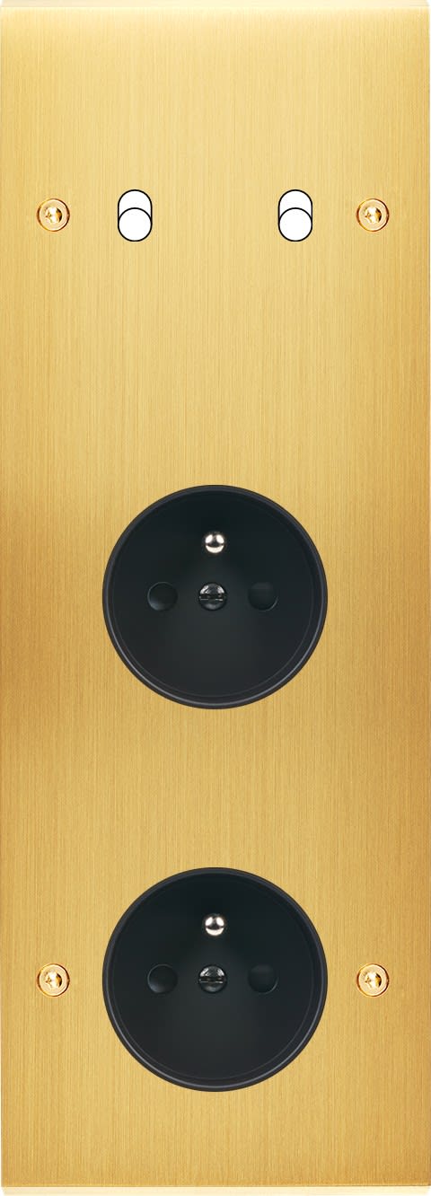 MODELEC - Façade Confidence Laiton Satine Triple Verticale B2 PC Pc à Vis