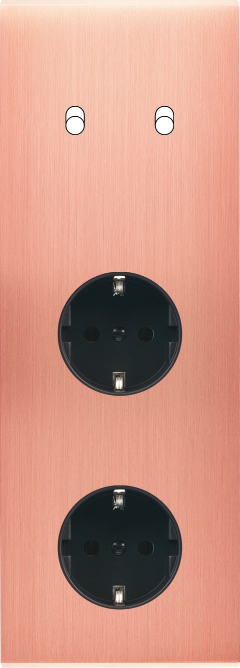 MODELEC - Façade Confidence Laiton Cuivre Satine Triple Verticale B2 PCK Pck
