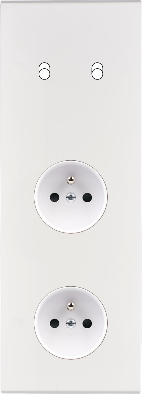 MODELEC - Façade Confidence Laiton Blanc Email Triple Verticale B2 PC Pc