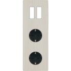 MODELEC - Façade M Nickel Brosse Triple Verti 2 Boutons 2 Prises Schuko magnétique