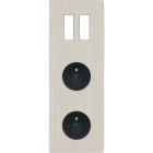 MODELEC - Façade "M" Nickel Brosse Triple Verticale 2 Boutons 1 Prise 1 Prise magnétique