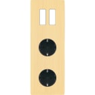 MODELEC - Façade M Laiton Brosse Triple Vertic 2 Boutons 2 Prises Schuko magnétique