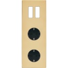 MODELEC - Façade M Laiton Miroir Triple Verticale 2 Boutons 2 Prises Schuko magnétique