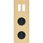 MODELEC - Façade "M" Laiton Miroir Triple Verticale 2 Boutons 1 Prise 1 Prise magnétique