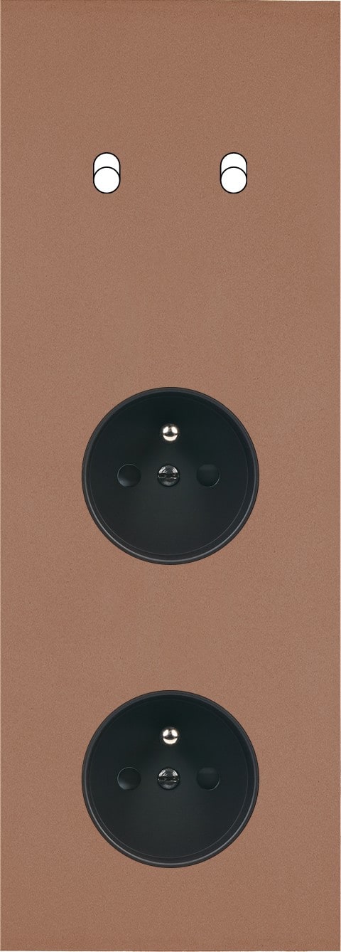 MODELEC - Façade Désir Moka Mat Triple Verticale B2 PC Pc