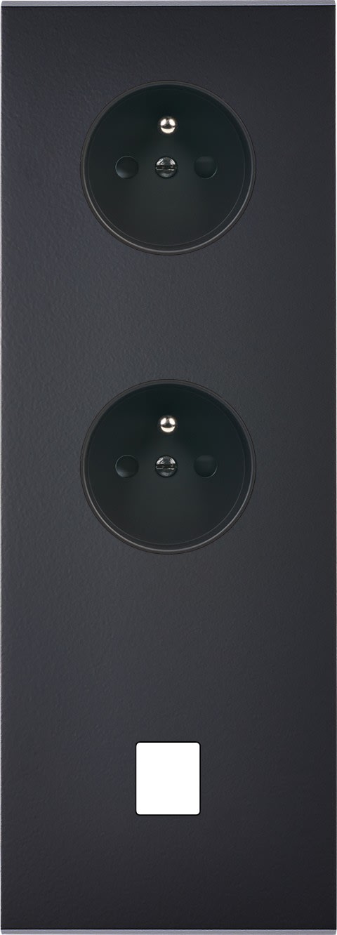 MODELEC - Façade Confidence Laiton Noir Triple Verticale PC Pc M1