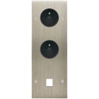 MODELEC - Façade Confidence Laiton Acier Brosse Triple Verticale PC Pc M1 à Vis