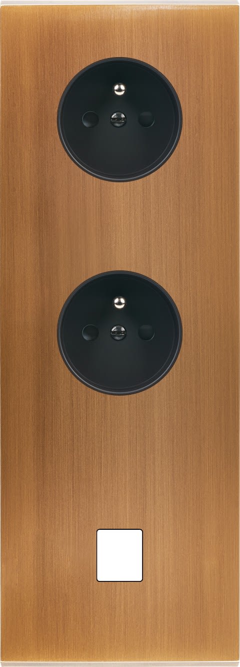 MODELEC - Façade Confidence Laiton Vieux Bronze Triple Verticale PC Pc M1