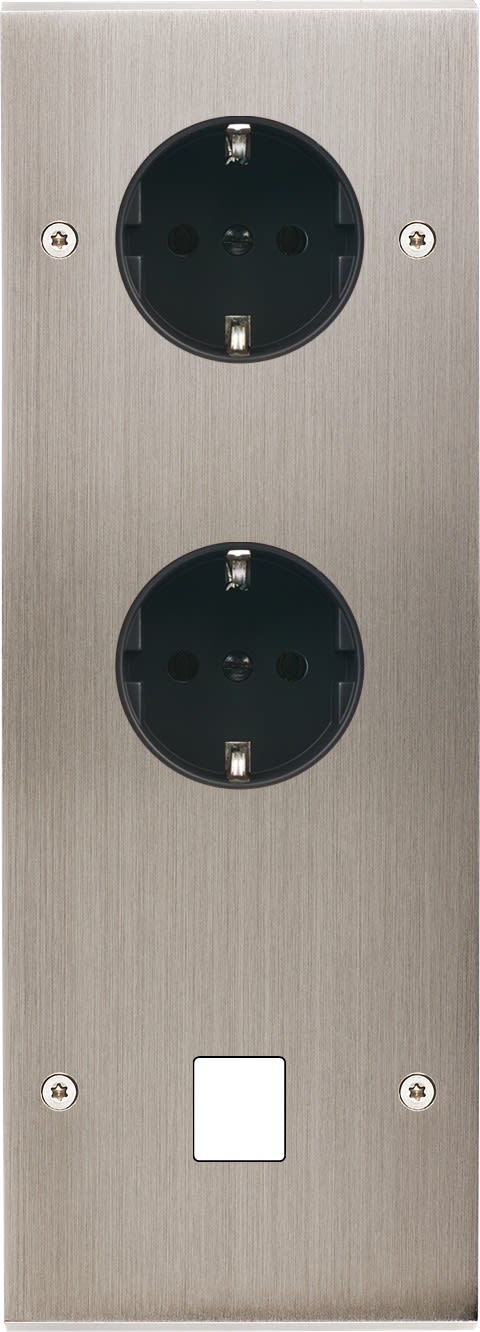 MODELEC - Façade Confidence Laiton Nickel Satine Triple Verticale Pckpckm1 V