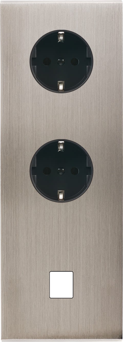 MODELEC - Façade Confidence Laiton Nickel Satine Triple Verticale Pckpckm1