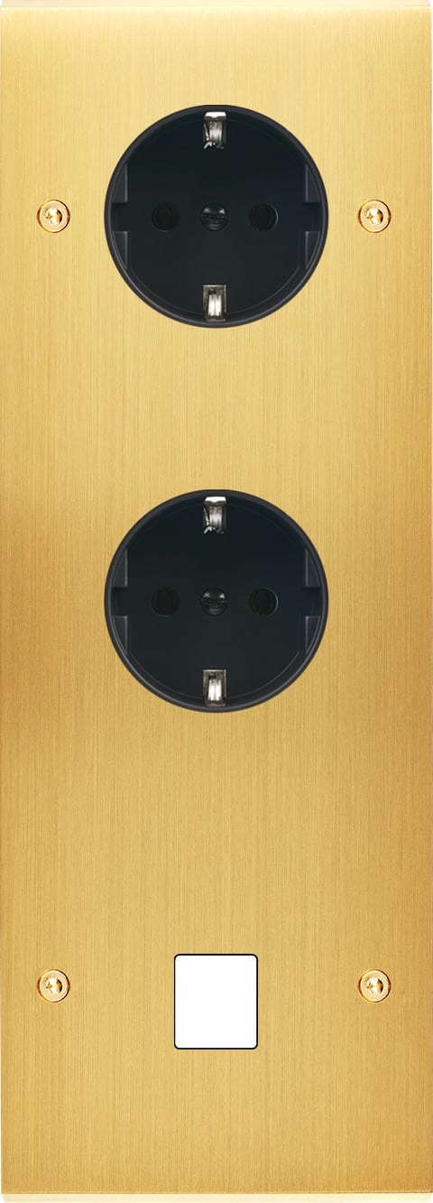 MODELEC - Façade Confidence Laiton Satine Triple Verticale PCK Pck M1 V