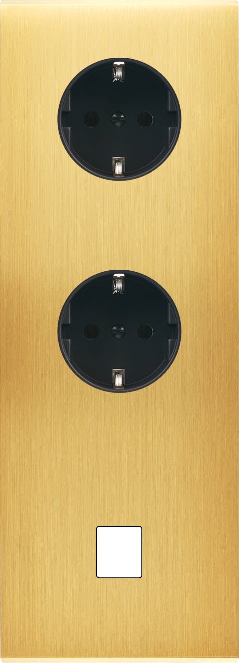 MODELEC - Façade Confidence Laiton Satine Triple Verticale PCK Pck M1