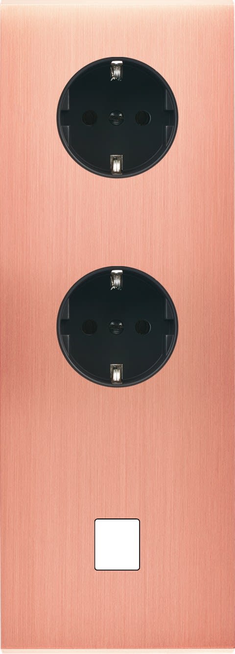 MODELEC - Façade Confidence Laiton Cuivre Satine Triple Verticale PCK Pck M1