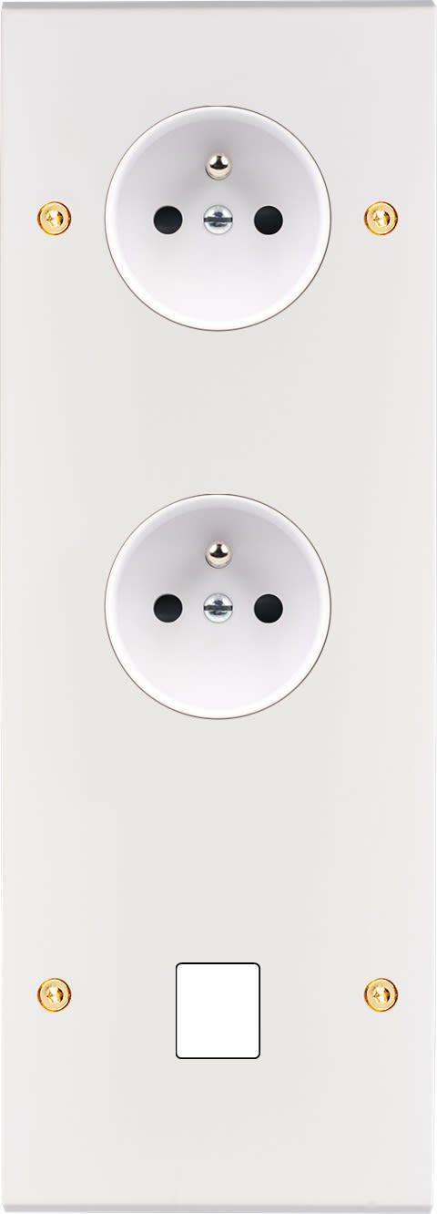 MODELEC - Façade Confidence Laiton Blanc Email Triple Verticale PC Pc M1 à Vis