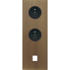 MODELEC - Façade Empreintes PLAN Vieux Bronze Triple Verti 2 Prises de Courant 1 Média M