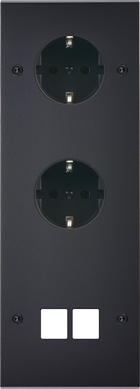 MODELEC - Façade Confidence Laiton Noir Mat Triple Verticale Pckpckm2 V