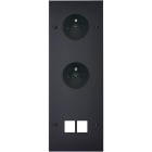 MODELEC - Façade Confidence Laiton Noir Mat Triple Verticale PC Pc M2 à Vis