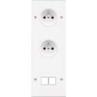 MODELEC - Façade Confidence Laiton Blanc Mat Triple Verticale PC Pc M2 à Vis