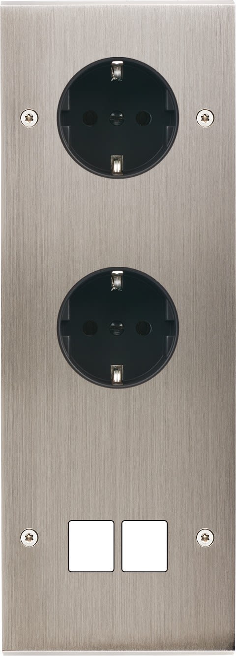MODELEC - Façade Confidence Laiton Nickel Satine Triple Verticale Pckpckm2 V